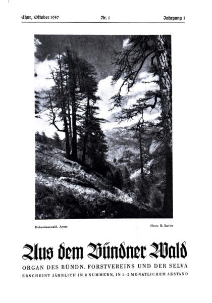 Erste Ausgabe des Bündner Wald 1947